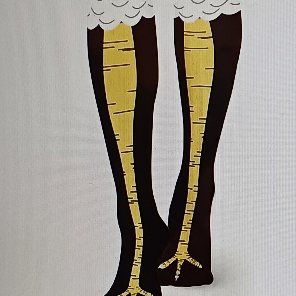 NWT NEW Animal Socks Chicken Feet Funny Halloween Black Yellow White NIP